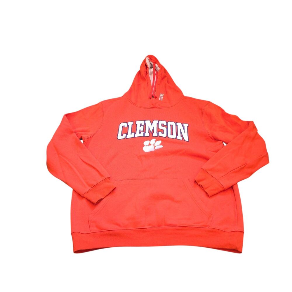 Colosseum Clemson Tigers Hoodie Men's L Orange Purple Embroidered GUC